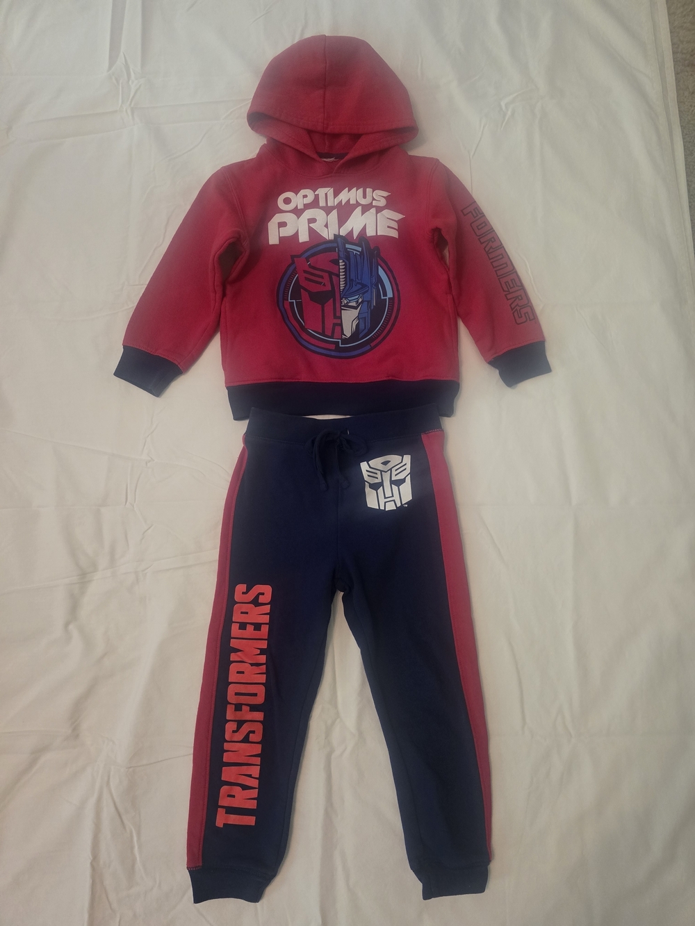 Transformers Optimus Prime Kids Hoodie & Joggers - Red & Navy